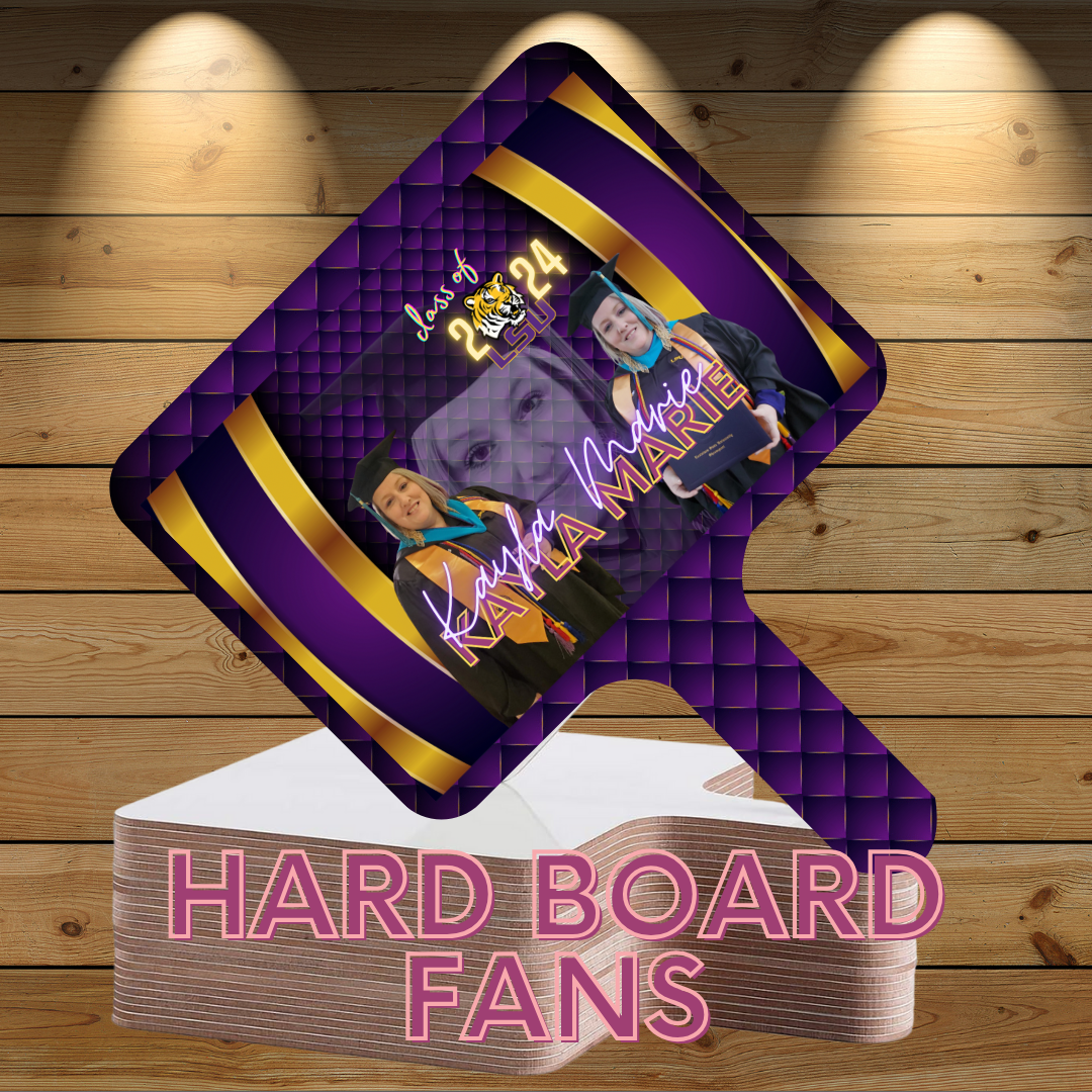 Custom Graduation Hard Board Fans
