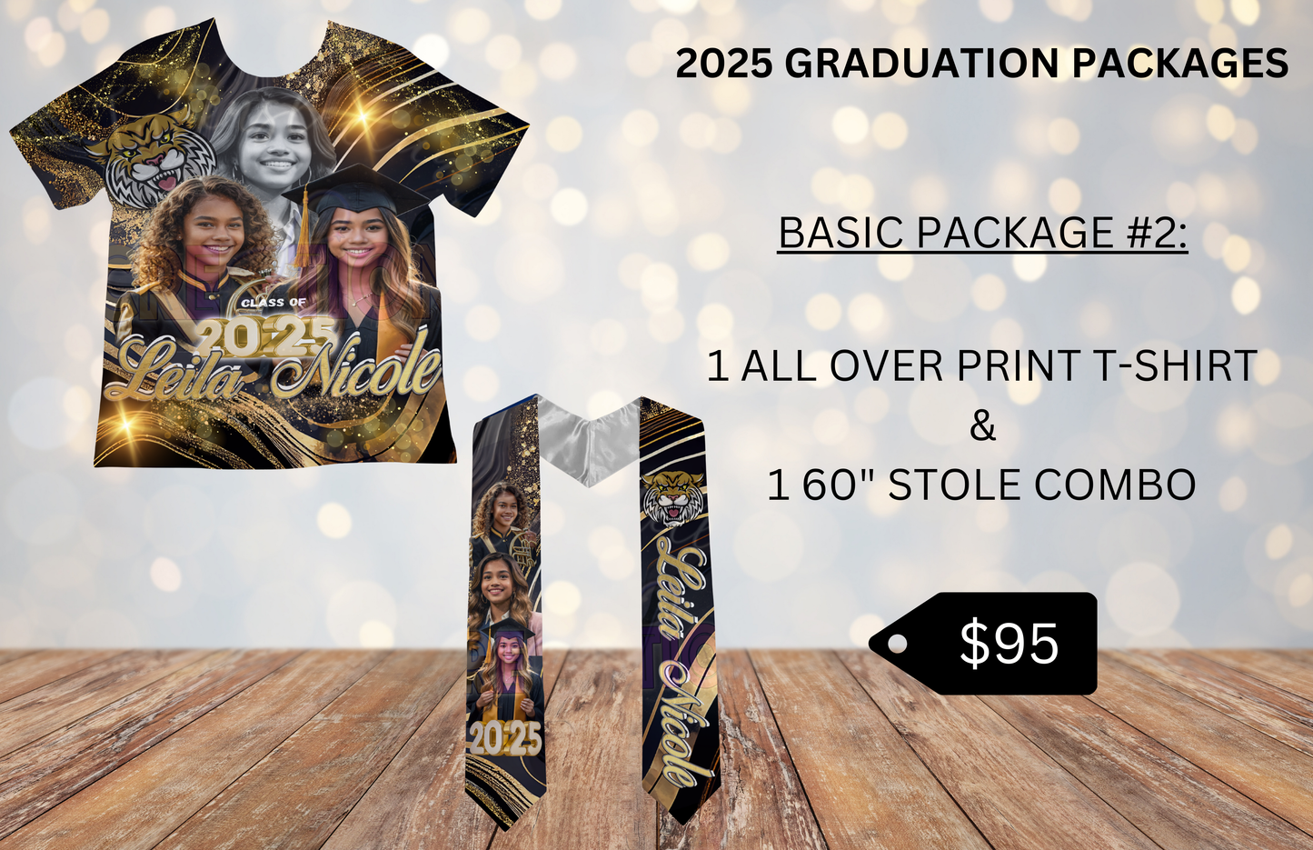 Basic Package #2- Shirt and Stole combo