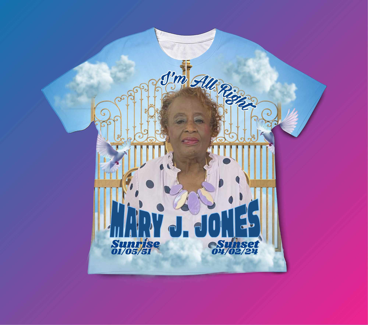 Custom All Over Print Memorial Shirts