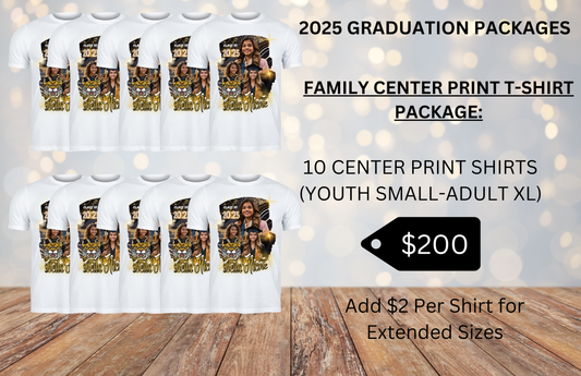 Family Custom 3D Partial T-Shirt Graduation Package
