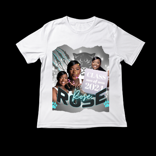 Custom 3D Partial Print Graduation T-shirt