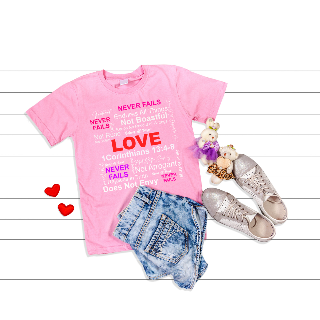 1 Corinthians 13- Love Never Fails Shirt