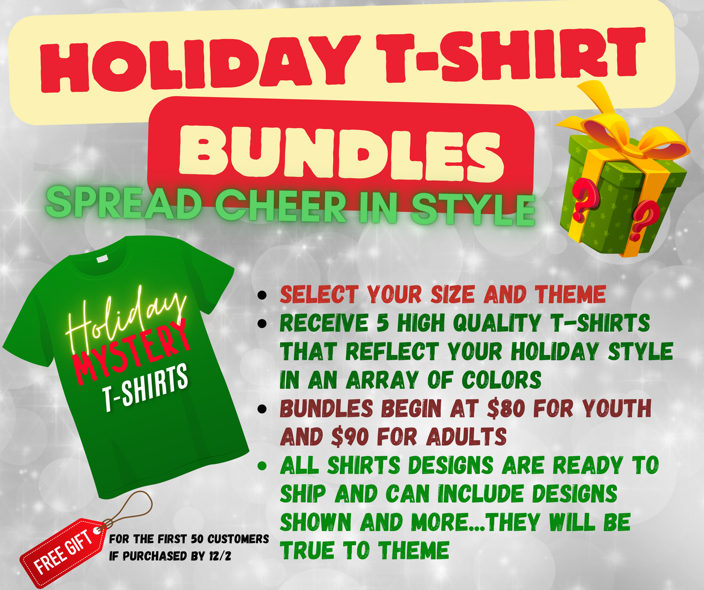 Holiday T-shirt Mystery Bundle