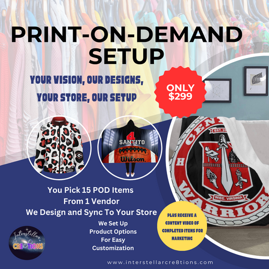 Print-On-Demand Full Design Store Setup