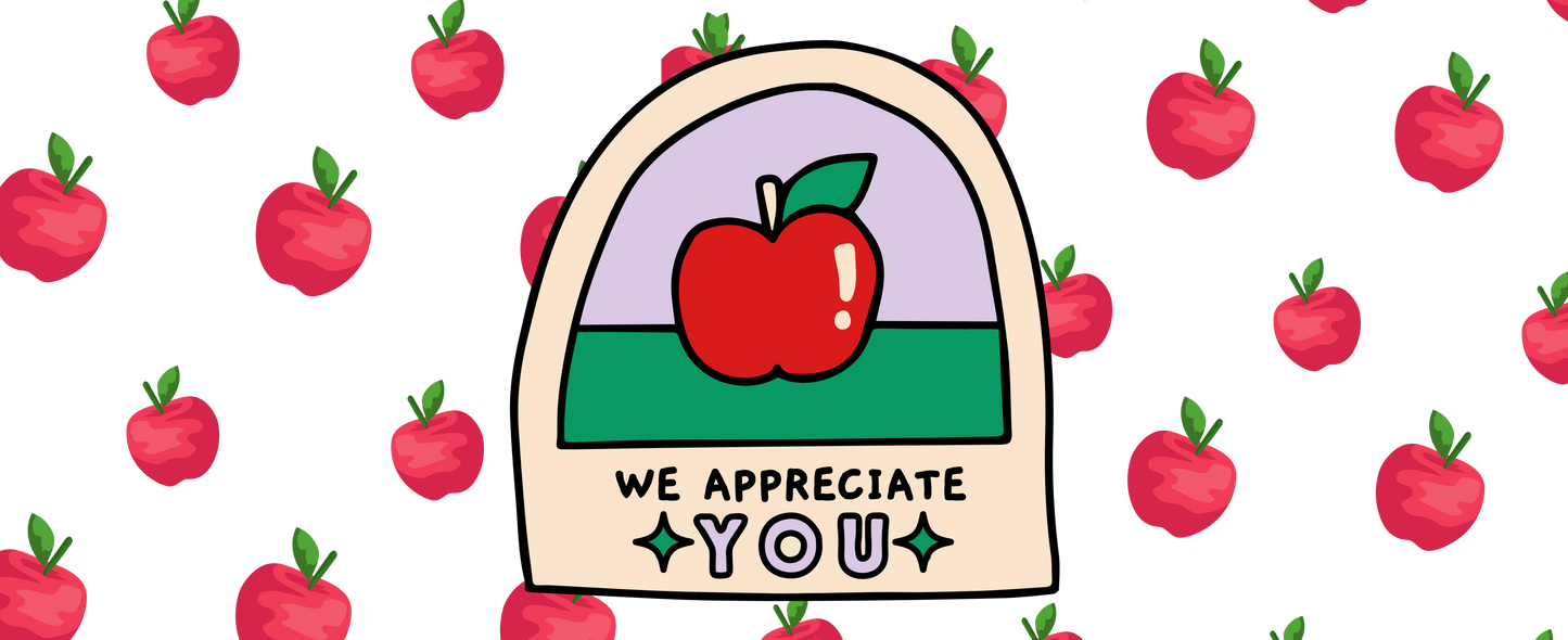 Apple For Appreciation Teacher UVDTF Libby Cup Wrap-16oz