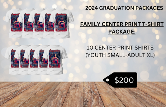 Family Custom 3D Partial T-Shirt Graduation Package