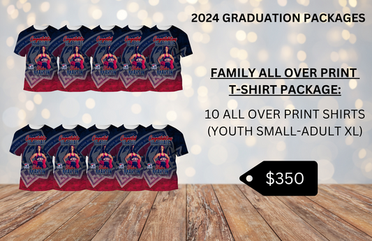 Family Custom 3D All-over print T-Shirt Graduation Package