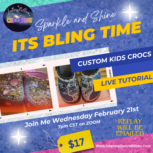 Pre- Recorded Sparkle and Shine: Custom Bling Kids Crocs Tutorial