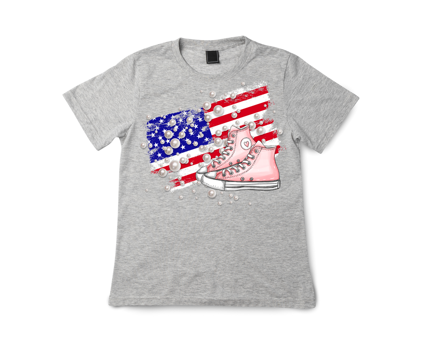 Star Spangled Chucks and Pearls T-Shirt