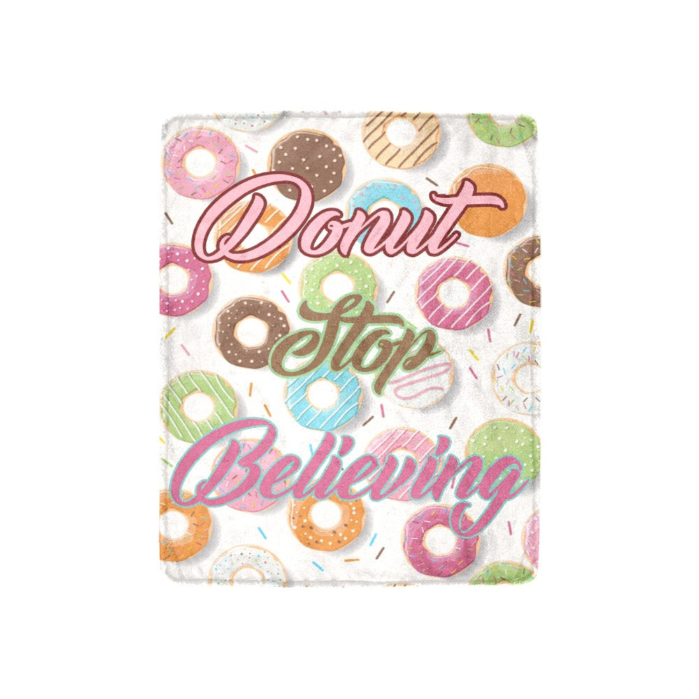 Donut Stop Beliving Donut Lover's Ultra-Soft Micro Fleece Blanket 30''x40''