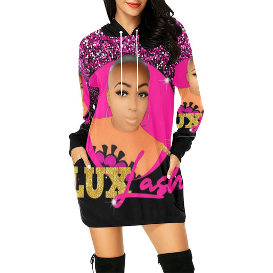 Custom  All Over Print Hoodie Mini Dress