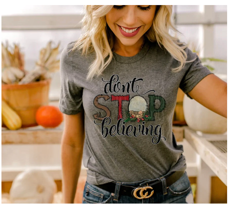 Don’t Stop Believing Christmas T-Shirt