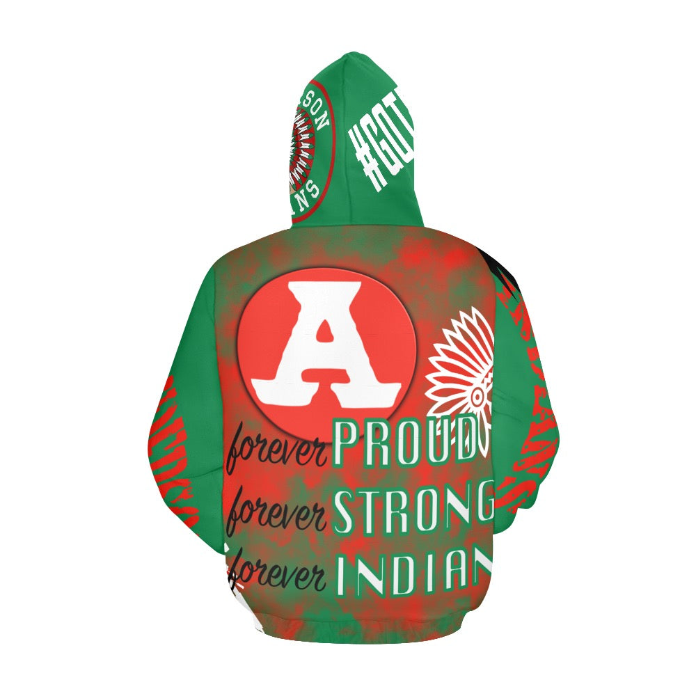 All Over Print Hoodie for Men- Anderson High School Indians