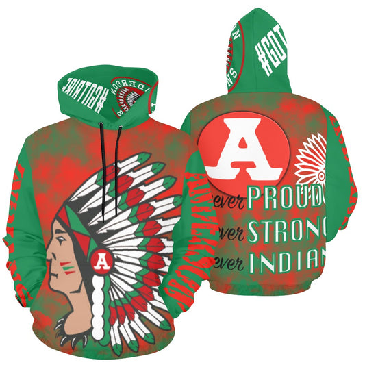 All Over Print Hoodie for Men- Anderson High School Indians