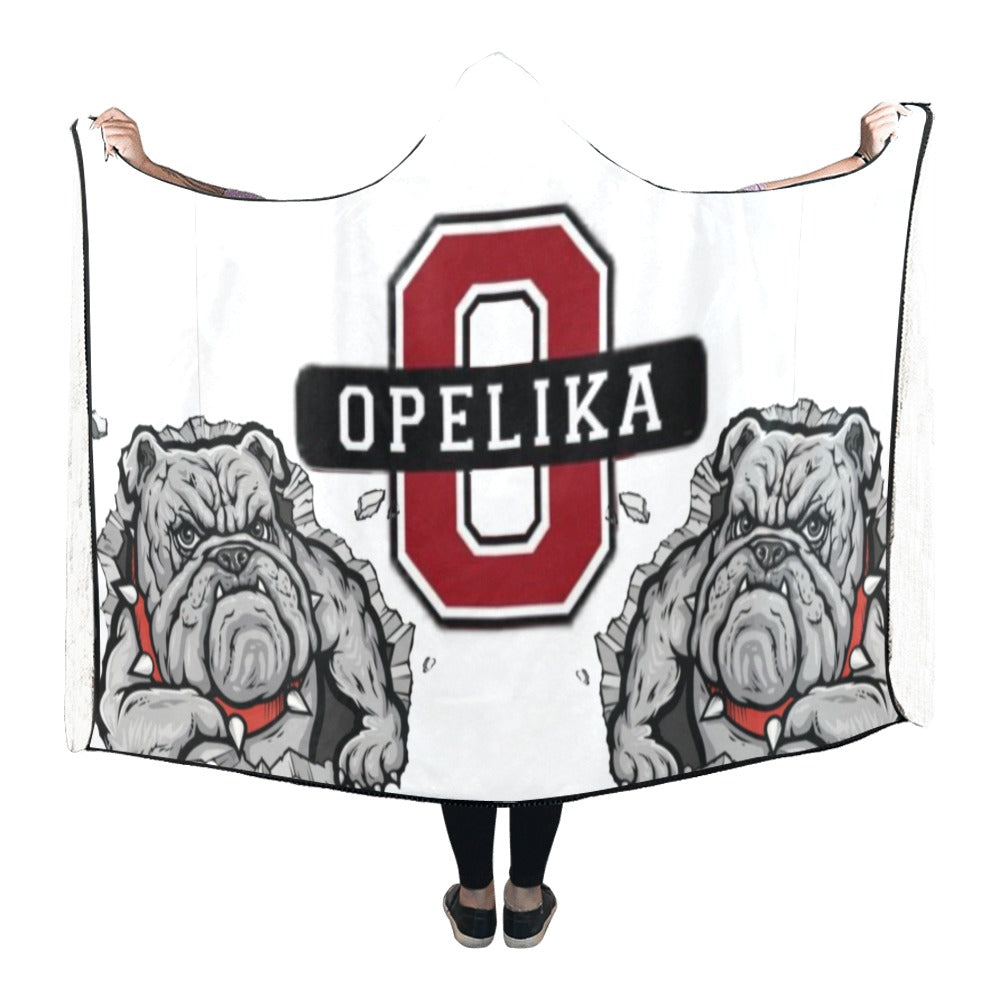 Opelika Bulldogs Hooded Blanket 80''x56''