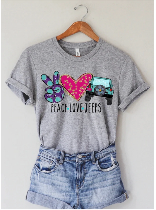 peace love and Jeeps T-shirt